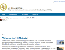 Tablet Screenshot of jhsmaterial.com.sg